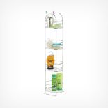 4 Tier Bathroom Storage Rack - ER51. 4-Tier Bathroom RackÂ This elegant chrome shelf is the