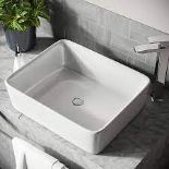 Nes Home 485 x 380 mm Rectangle Counter Top Basin Cloakroom Bathroom Sink. - R13a.12.