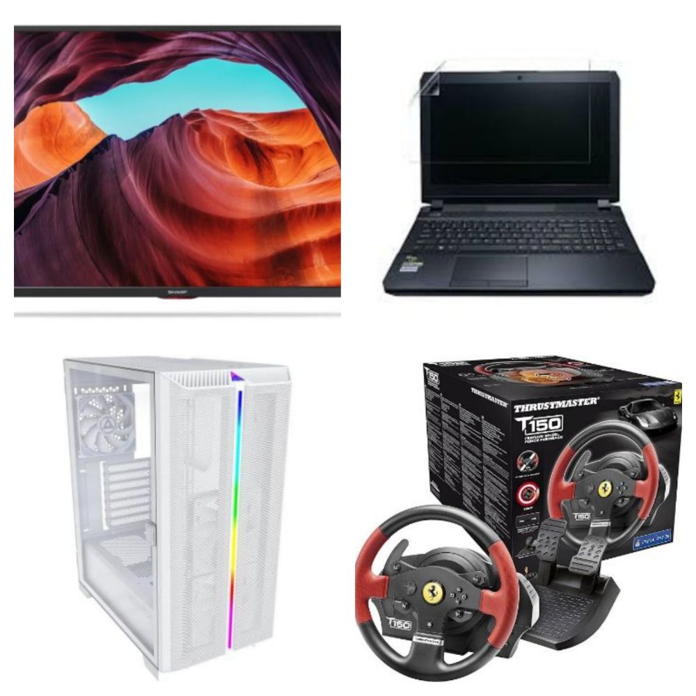 UHD 4K TV's, Professional Gaming Equipment, Motherboards, Computers, Laptops 3D Printers, Joysticks, Professional Gaming Steering Wheels & More!