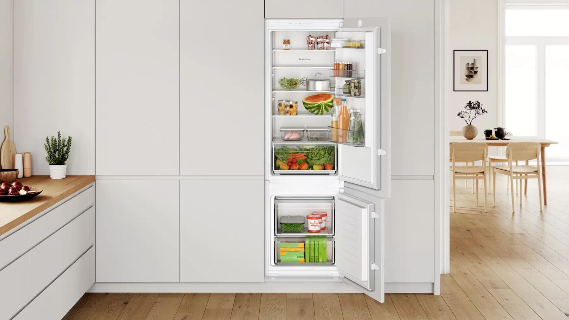 Bosch KIV87NSF0G Series 2 Built-in fridge-freezer with freezer at bottom 177.2 x 54.1 cm sliding - Image 2 of 2