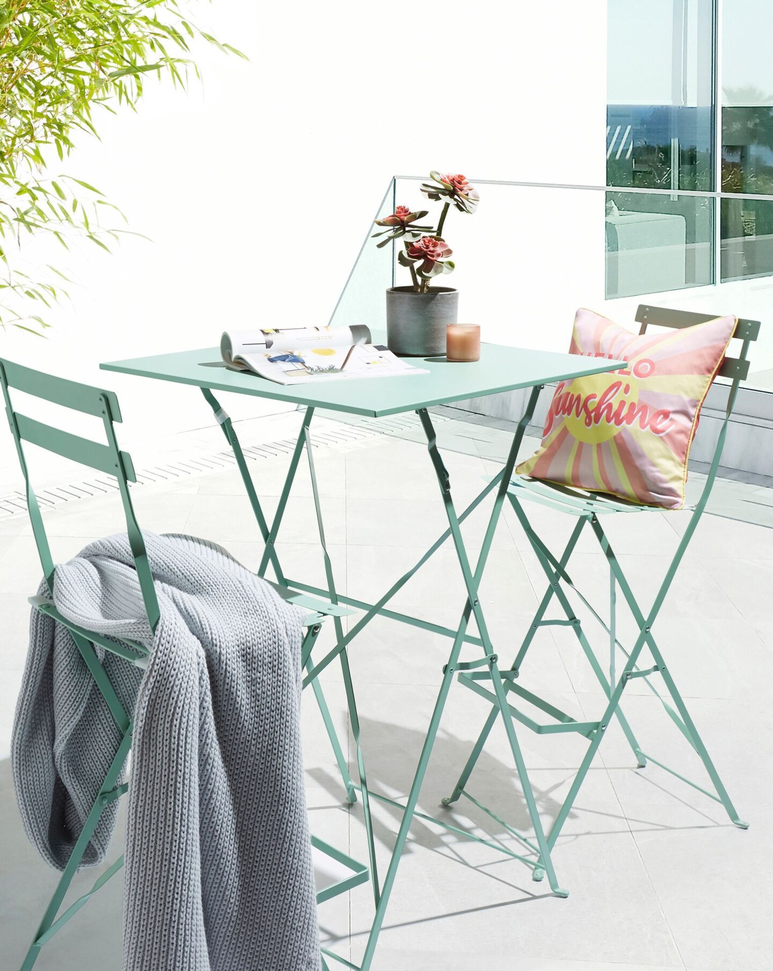 BRAND NEW Palma Bistro Bar Set SPEARMINT. RRP £199 EACH. Liven up your garden or balcony with this