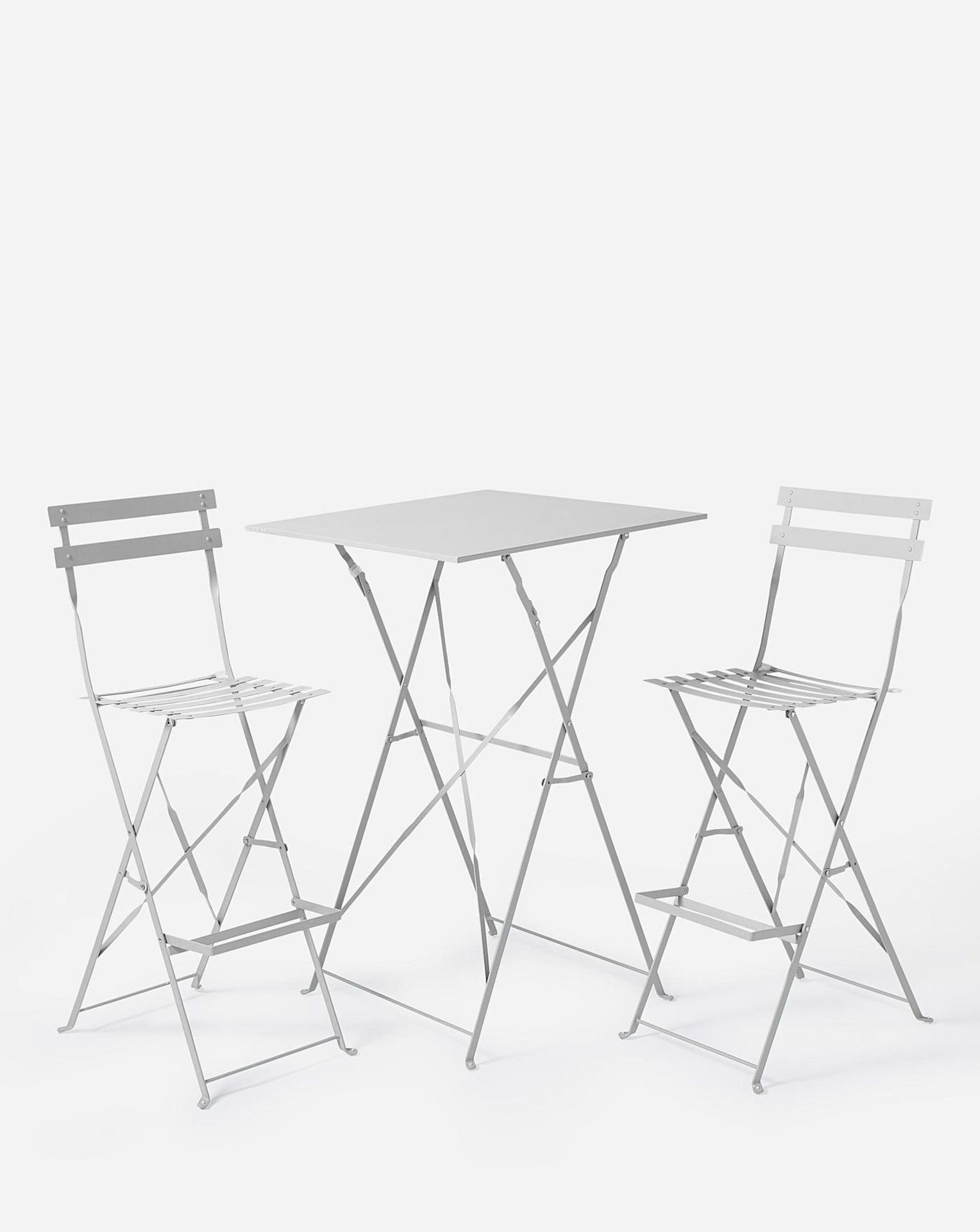 BRAND NEW Palma Bistro Bar Set GREY. RRP £199 EACH. Liven up your garden or balcony with this pretty - Image 2 of 2