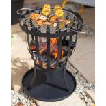 2x NEW & BOXED LA HACIENDA Curitiba Fire Basket with Cooking Grill. RRP £55 EACH. The simple