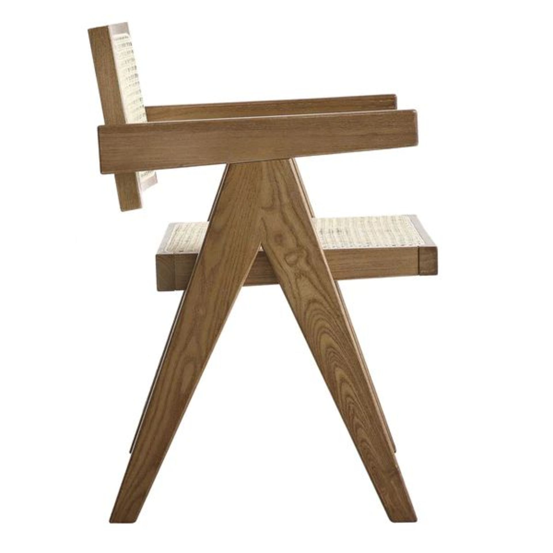 Jeanne Light Walnut Cane Rattan Solid Beech Wood Dining Chair. - ER23. RRP £219.99. The cane - Image 2 of 2