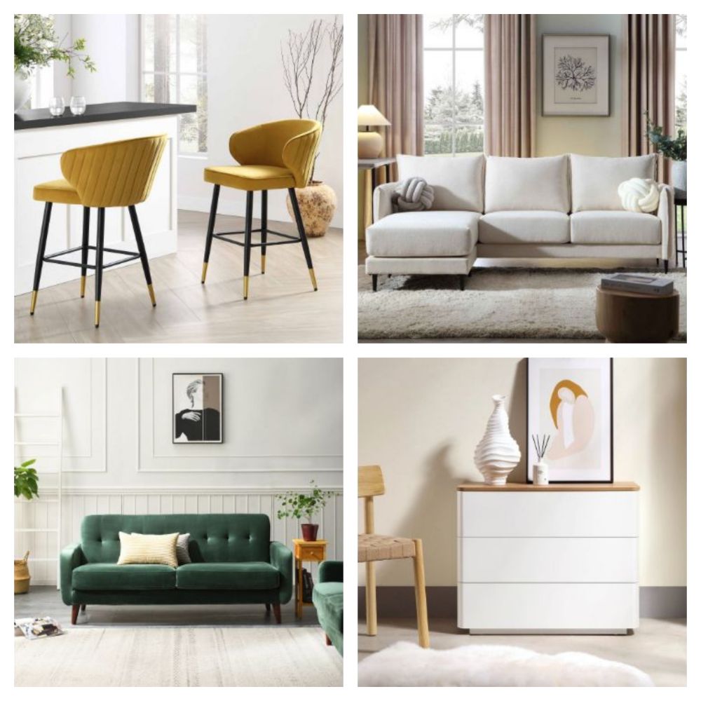 Luxury Bar Stools, Sofas Beds, Sofa Office Chairs, Dining Sets, Coffee Tables, Dining Chairs, Bedside Tables, Benches, Mirrors & More! EFF