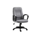 Swivel Office Desk Chair MO19 Grey Fabric. - ER24. RRP £139.99. Modern design office chair with 360º