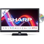 Sharp 24EE4KD 24in, 720p, HD Ready Smart TV/DVD Combi. - P1. RRP £370.00. Watch your top DVDs in