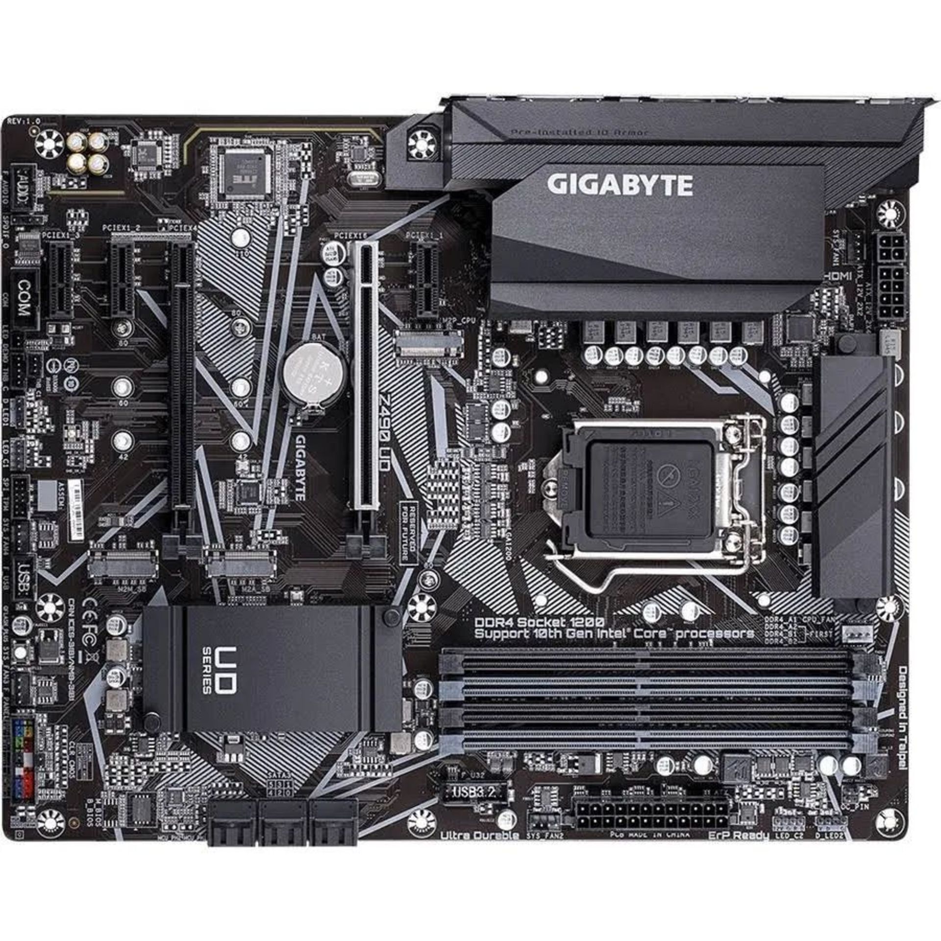 Gigabyte Intel® Z490 Ultra Durable Motherboard. - P1. RRP £200.00. Direct 11+1 Phases Digital VRM, - Image 2 of 2