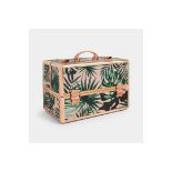 ER51 -Large Tropical Beauty Case. With sections that fold out, as well as handy dividers to create