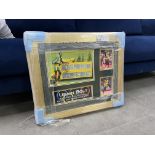 SIGNED AND FRAMED USAIN BOLT 100M, 200M, AND 4 X 100M RELAY GOLD MEDALLIST 2008 AND 2012 WITH