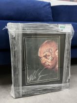 SIGNED FRAME MIKE TYSON PICTURE WITH CERTIFICATE OF AUTHENTICITY