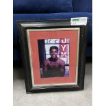 SIGNED FRAMED MUHAMMED ALI PICTURE WITH CERTIFICATE OF AUTHENTICITY