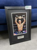 SIGNED FRAMED RYAN RHODES BOXING PICTURE WITH CERTIFICATE OF AUTHENCITY