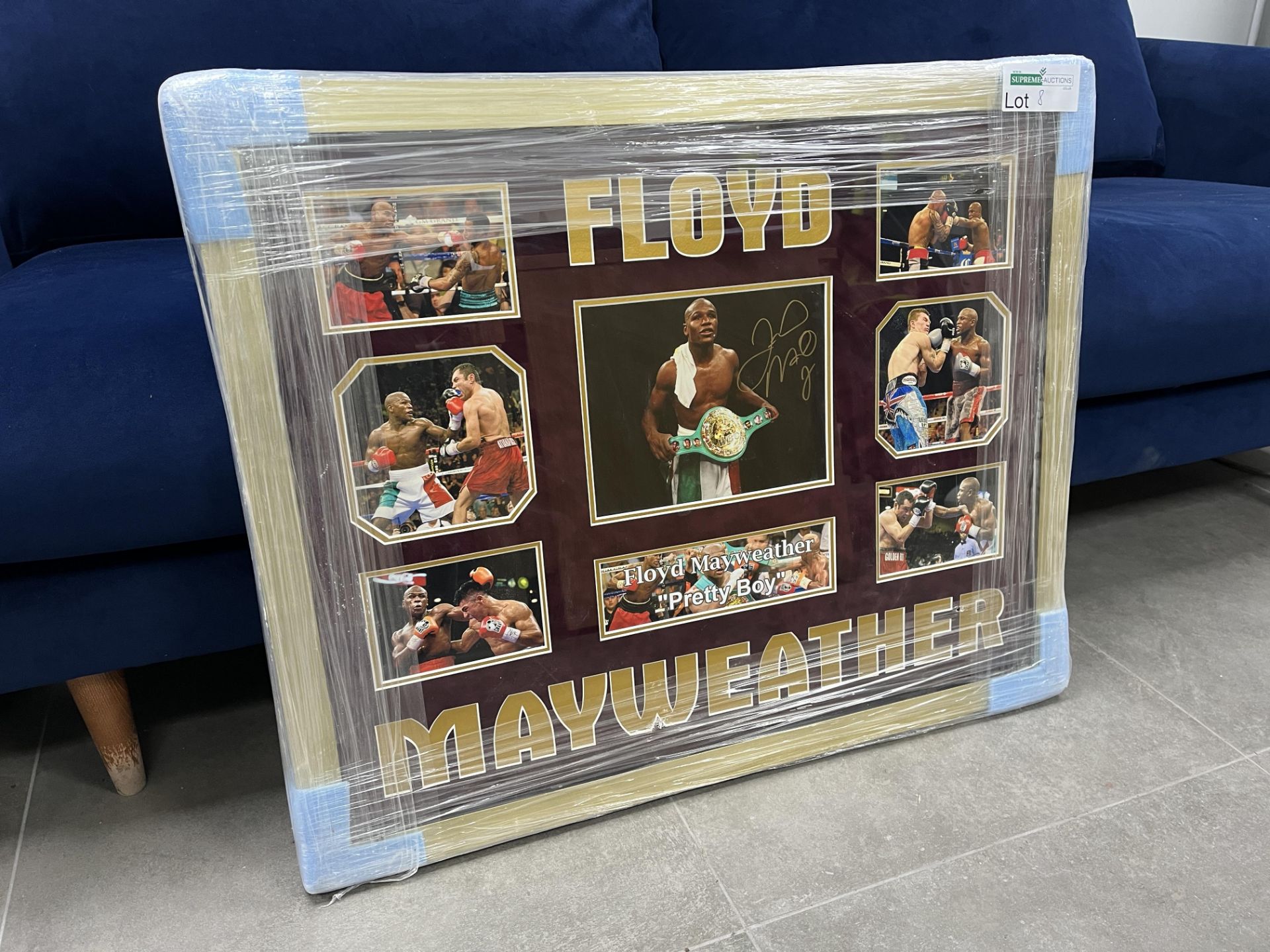 SIGNED AND FRAMED FLOYD MAYWEATHER FIGHT PICTURES WITH CERTIFICATE OF AUTHENTICITY