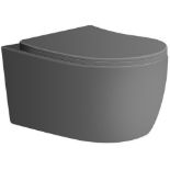 NEW & BOXED KARCENT Rimless Wall Hung Toilet MATT GREY. This Rimless Matt Grey wall-hung toilet