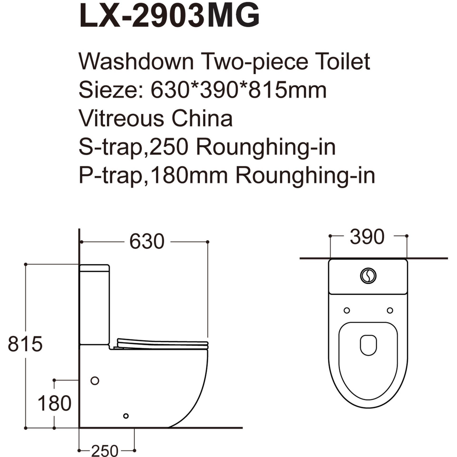 NEW & BOXED KARCENT Rimless Washdown Two Piece Toilet. MATT GREY. This Rimless 2-piece toilet has - Image 3 of 3