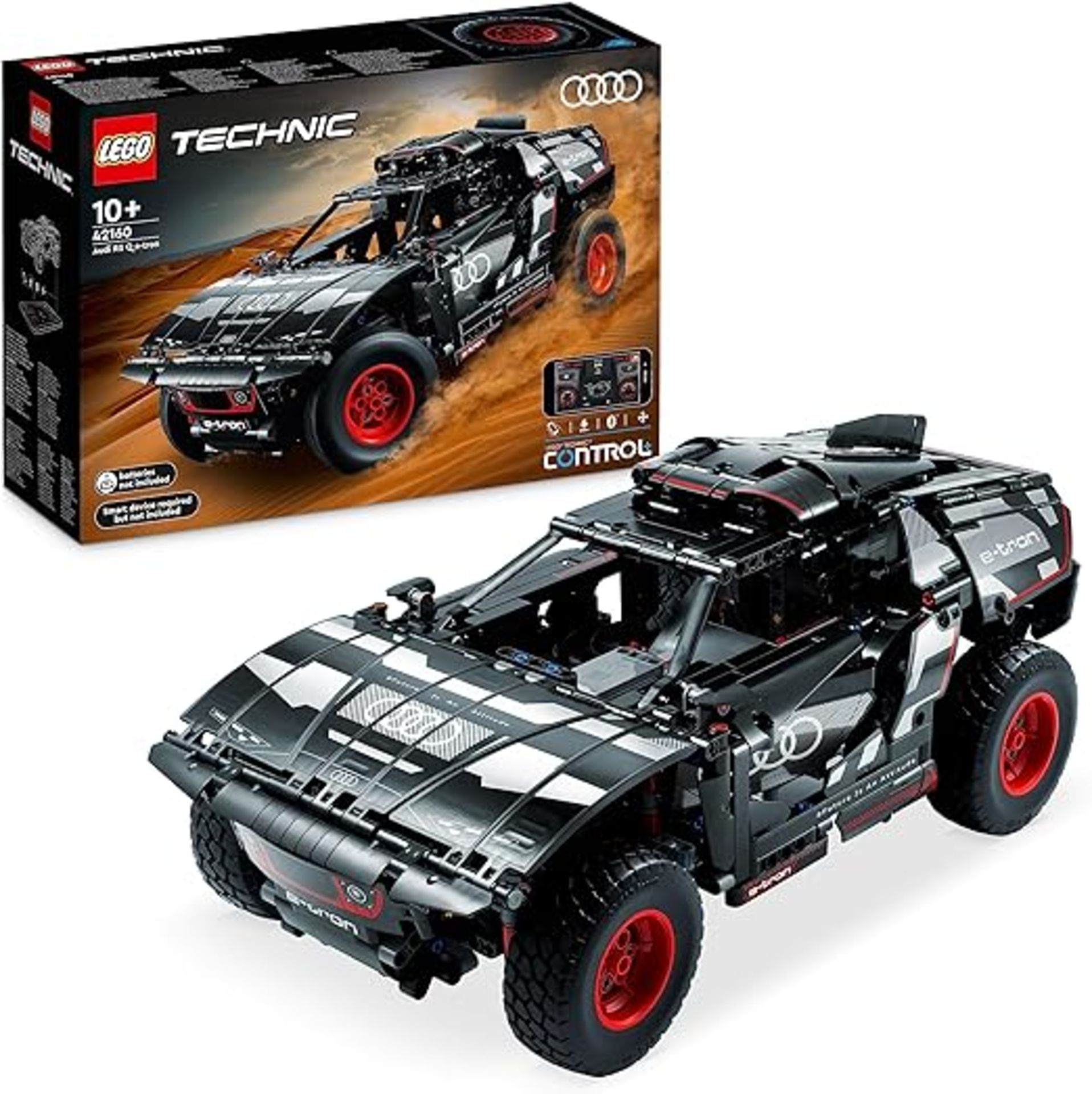 LEGO 42160 Technic Audi RS Q e-tron Remote Control Rally Car Toy, Dakar Rally Off-Road Car Model . -