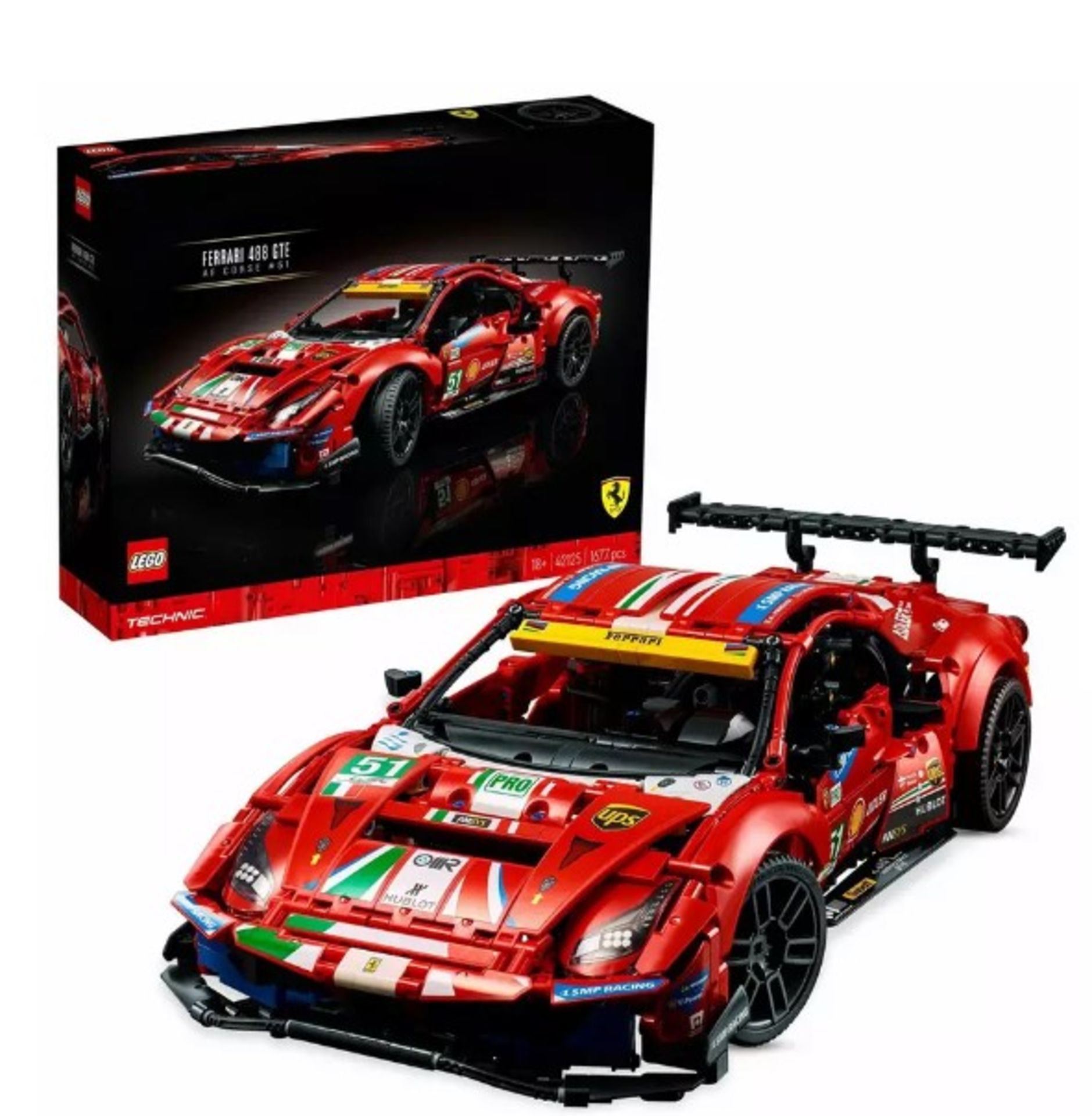 LEGO Technic Ferrari 488 GTE AF Corse No 51 Car Set. - ER22. RRP £198.00. Leave everyday life behind