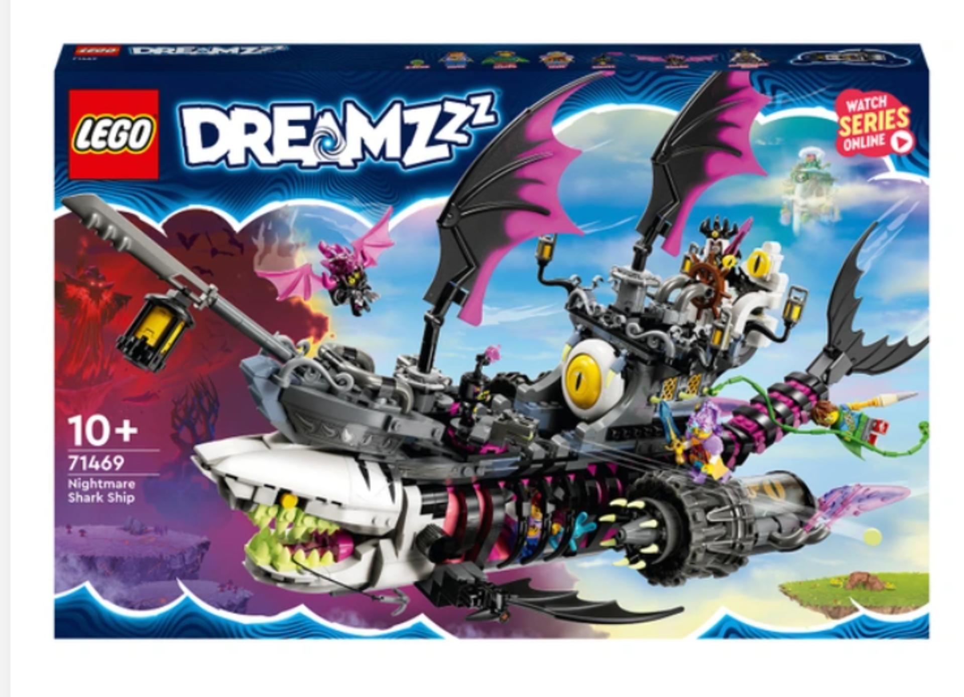 LEGO DREAMZzz 71469 Nightmare Shark Ship Building Toy Set. - ER22. RRP £159.99. Kids can dive into