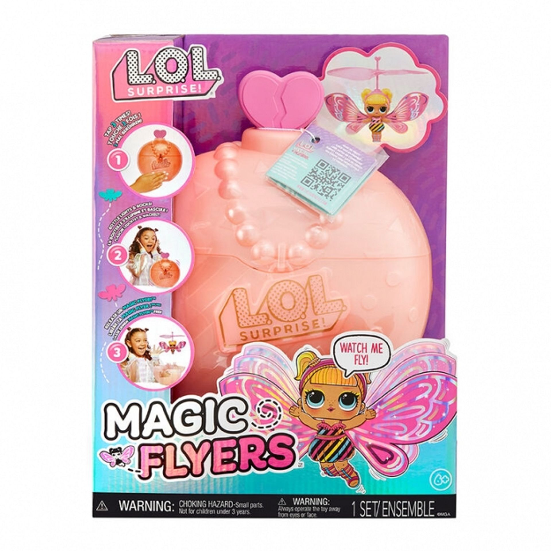 L.O.L Surprise Magic Flyers Fairy Pink. - ER22. The adorable doll with pink wings comes in a