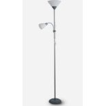 Dual Purpose Floor Lamp Silver. - ER22. Featuring 2 separate lamps, this Mother and Child floor