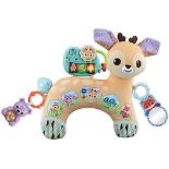 VTech Baby 4-in-1 Tummy Time Fawn, Sensory Animal Baby Pillow with Lights, Sounds & Music,