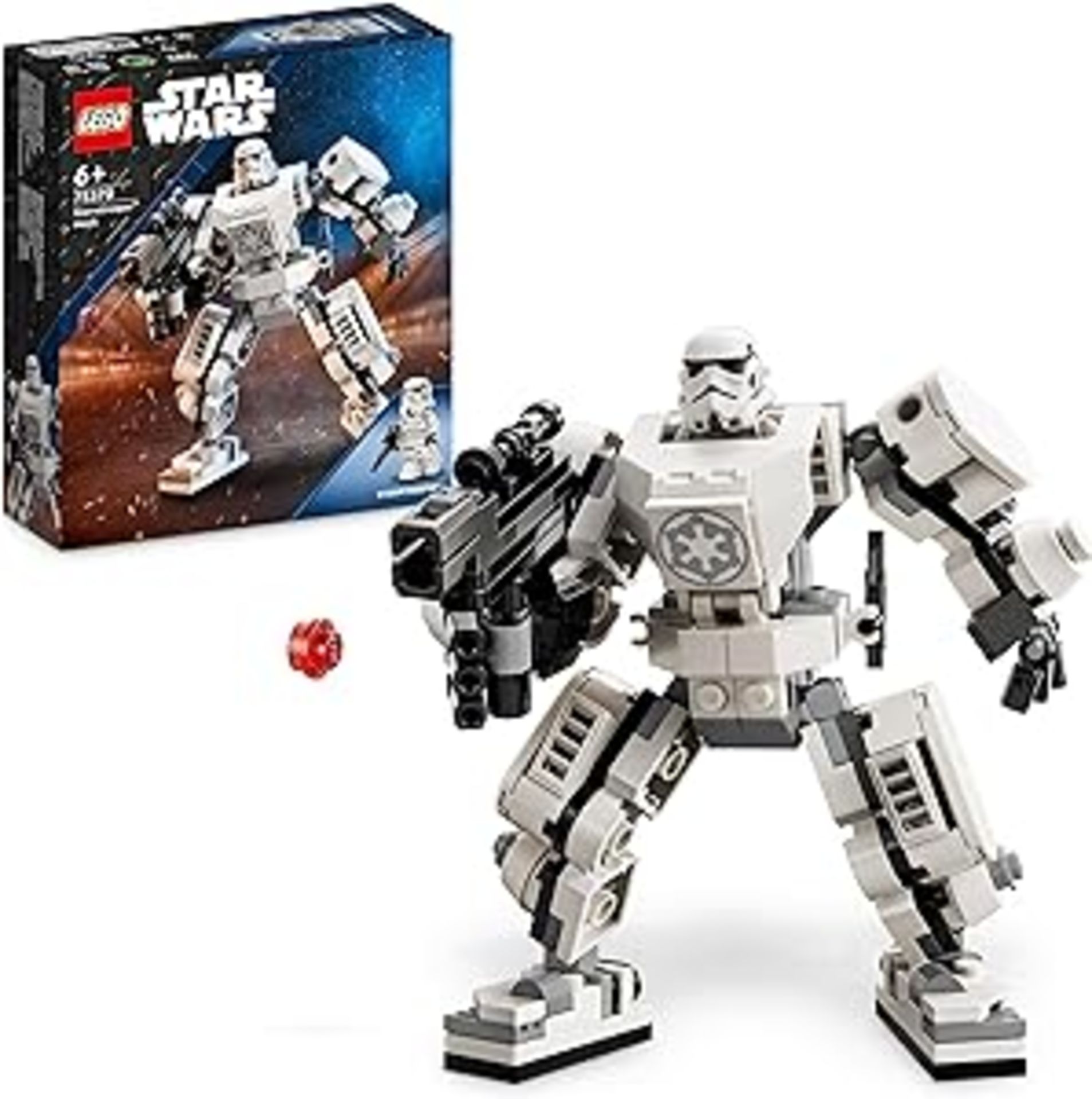 LEGO 75370 Star Wars Stormtrooper Mech Set, Buildable Action Figure Model with Jointed Parts,