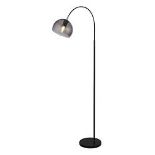 Arc Floor Lamp With Smoke Glass Shade. - ER22. A perfect floor lamp to light up your favourite