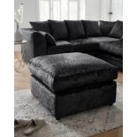 Chicago Crushed Velvet Footstool RRP £189.00 (LOCATION - H/S R x.y.z)
