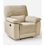 Harlow Fabric/Faux Leather Recliner Chair RRP £ 299.00 (LOCATION - H/S R x.y.z)