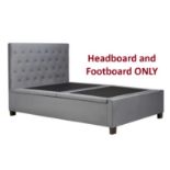 Fabric Ottoman Bed Frame Headboard and Footboard ONLY (LOCATION H/S 5.1.1)