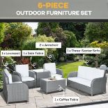2 x Grey Outdoor Rattan Chair CHAIR x2 ONLY part of RRP £887.99 set (LOCATION H/S 5.2.1)