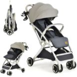 Light Grey Folding Pushchair With Adjustable Backrest And Footrest RRP £109.95 (LOCATION - H/S 5.2.