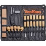 20 X BRAND NEW 16pc Wood Carving Tool Set with Carving Tools Including Files Sharpening Stone &