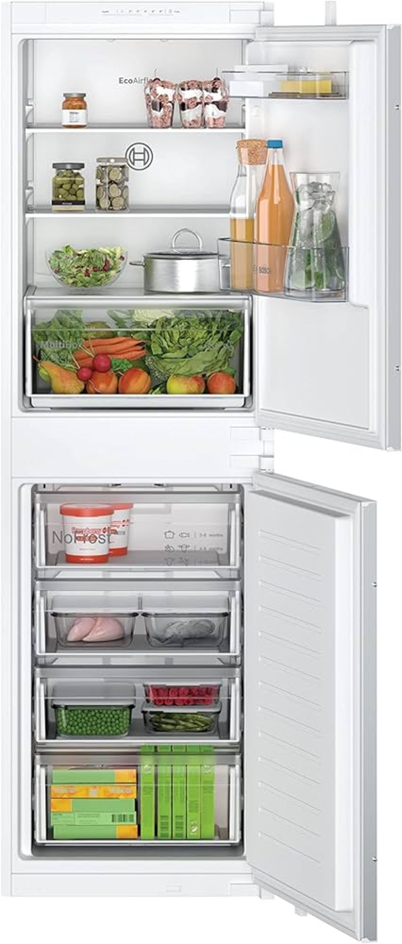 Bosch Series 2 Built-in fridge-freezer with freezer at bottom 177.2 x 54.1 cm sliding hinge. - H/