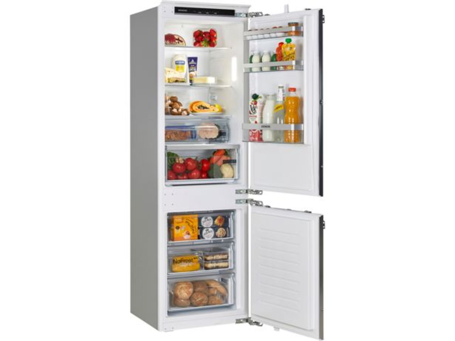 Siemens KI86NVFE0G iQ300 Built-in fridge-freezer with freezer at bottom 177.2 x 54.1 cm flat