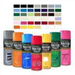 30 X BRAND NEW TINS OF ASSORTED RUST OLEUM SPRAY PAINT IN VARIOUS COLOURS R3-3