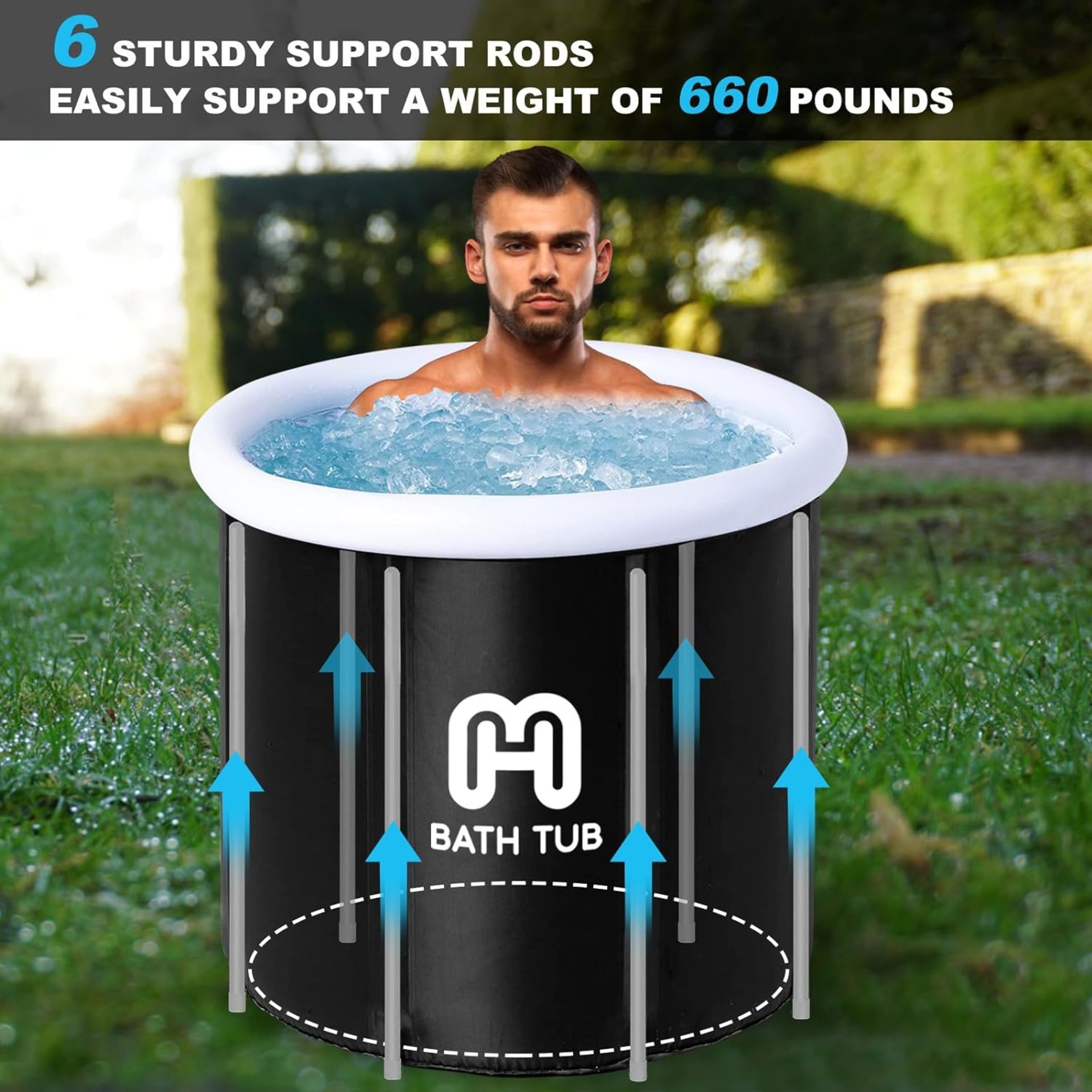 2x New & Boxed HotMax Ice Bath Tub for Recovery, Cold Plunge Tub for Athletes (S1-1) - Image 4 of 7