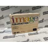 45 X BRAND NEW PACKS OF IMAGE COLORACTION 80 GSM A4 PAPER (SALMON) RRP £12 PER PACK R7-1