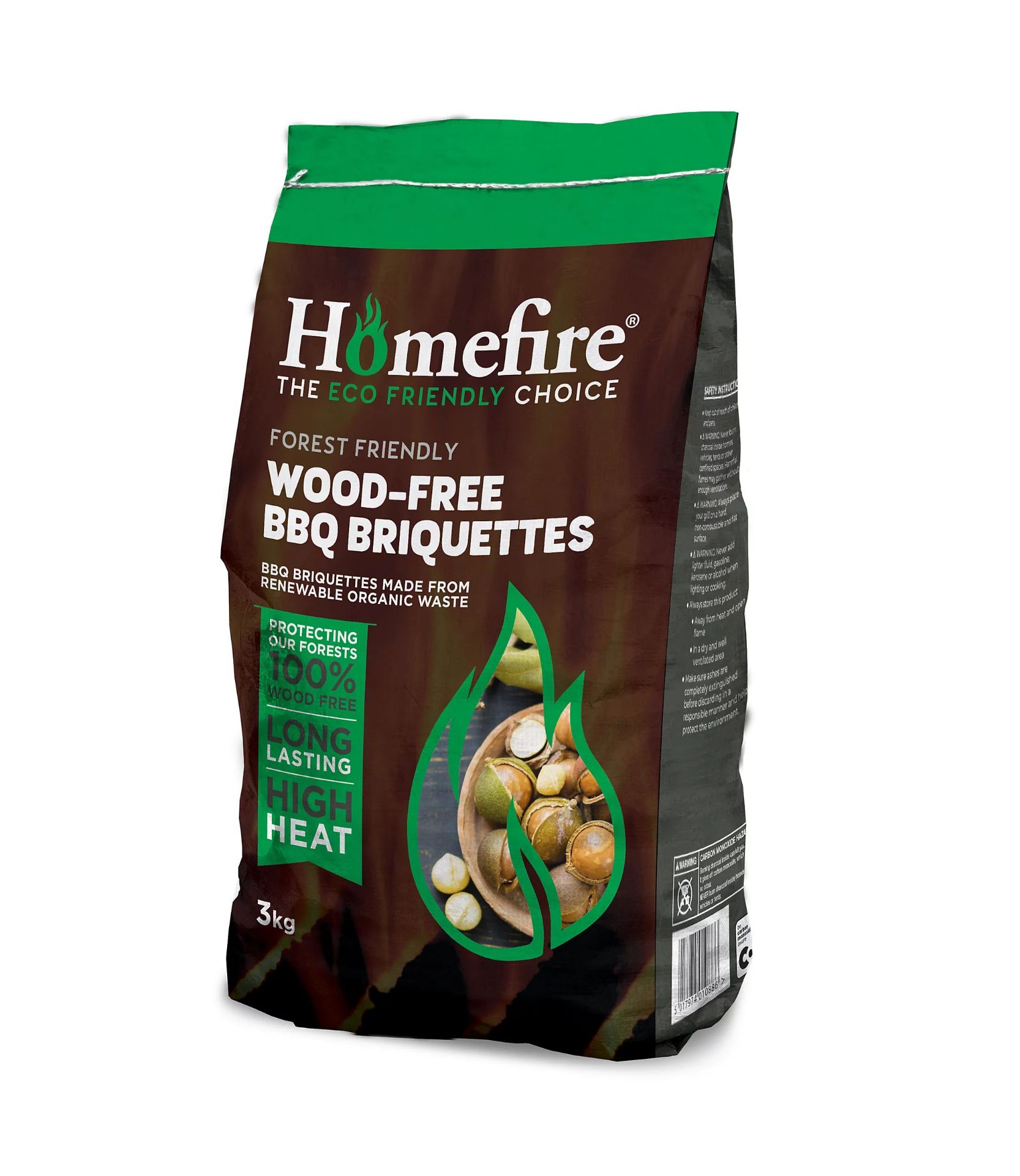 18 X BRAND NEW HOMEFIRE WOOD FUEL SOLID BRIQUETTES 3KG R4.6