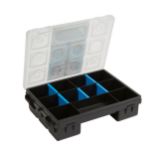 60 X BRAND NEW MACALLISTER BLACK AND BLUE TOOL ORGANISERS WITH 11 COMPARTMENTS R19.1