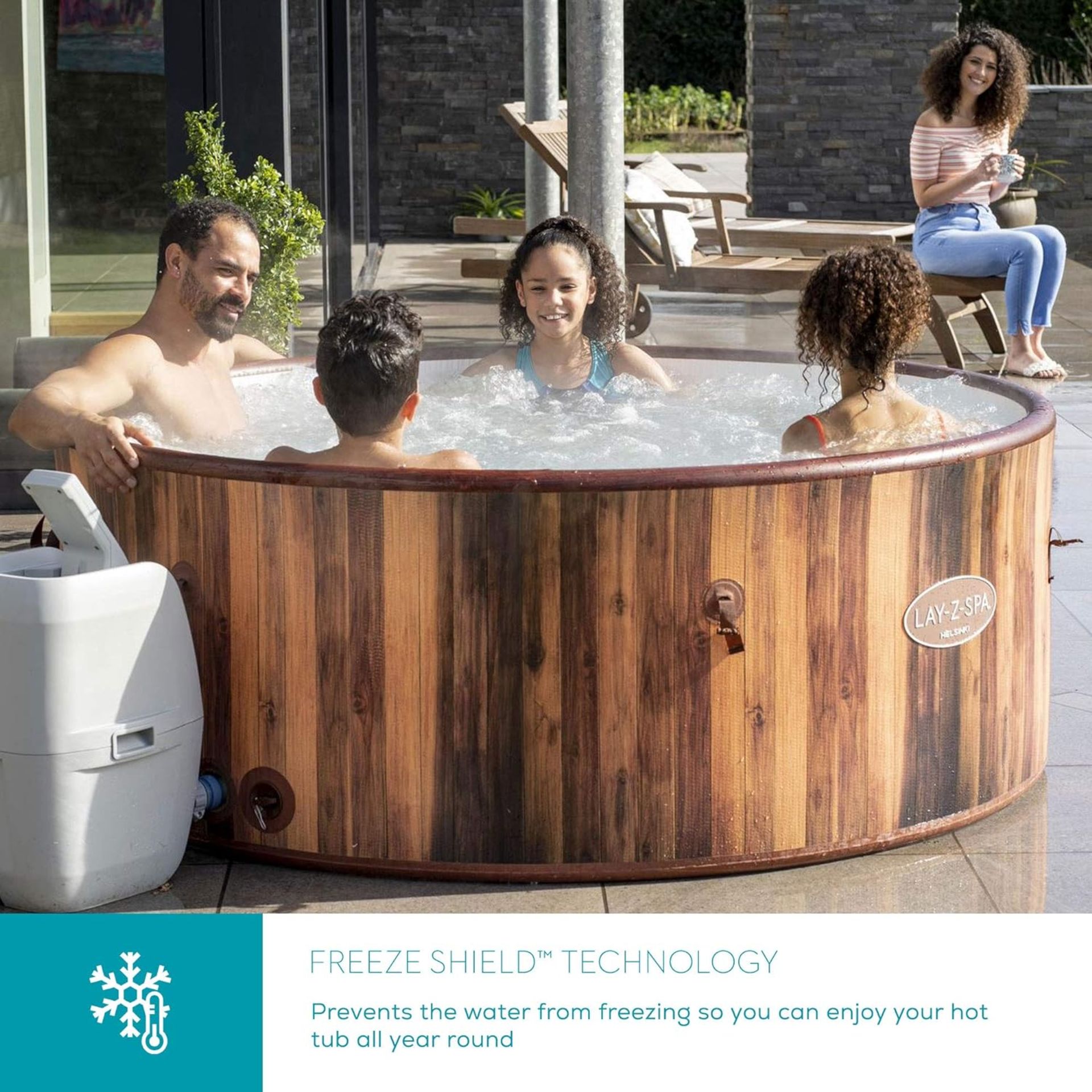 NEW & BOXED LAY-Z-SPA Helsinki 7 Person Hot Tub. RRP £919.99. This Nordic inspired spa features - Image 5 of 9