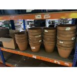 MIXED LOT ON 1 SHELF TO CONTAIN LARGE PLANT POTS, ROLLER BLINDS ETC. (PCK2-4)