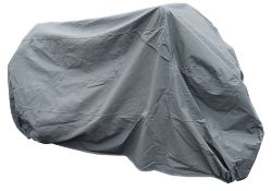 20 X NEW & PACKAGED HEAVY DUTY MOTORCYCLE COVERS. RRP £30 EACH. (ROW3.8)