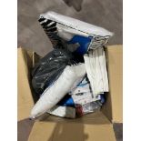 3 X BOXES OF 112 PIECE ASSORTED CLEANING KITS INCLUDING DISPOSABLE GLOVES, HAZMAT APRONS, CLEANING