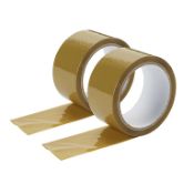 48 X BRAND NEW PACKS OF 2 50MM X 50M BROWN TAPE R11-6