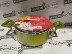 10 X BRAND NEW GREEN 24L FLASHY STOCKPOTS R11-8