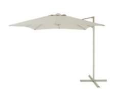 Trade Lot 5 x New & Boxed Luxury 2.5m Sand Overhanging Parasol- Sand. This square overhanging