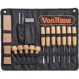 20 X BRAND NEW 16pc Wood Carving Tool Set with Carving Tools Including Files Sharpening Stone &