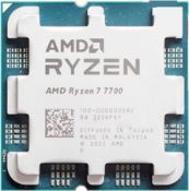 UNBOXED AMD RYZEN 7 7700 8 Core AM5 CPU. RRP £294.98. AM5, Zen 4, 8 Core, 16 Thread, 3.8GHz, 5.